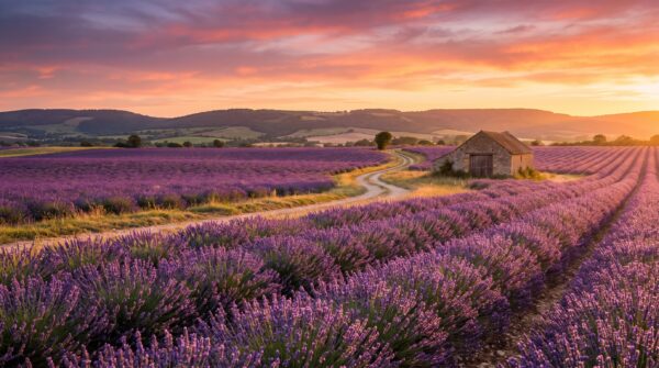 Lavender Hills Wallpaperr